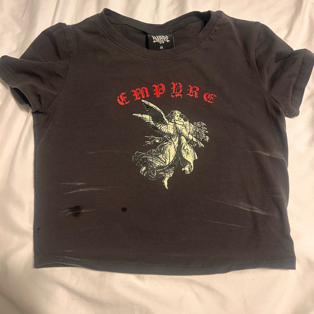Empyre Angel Graphic Tee - Charcoal